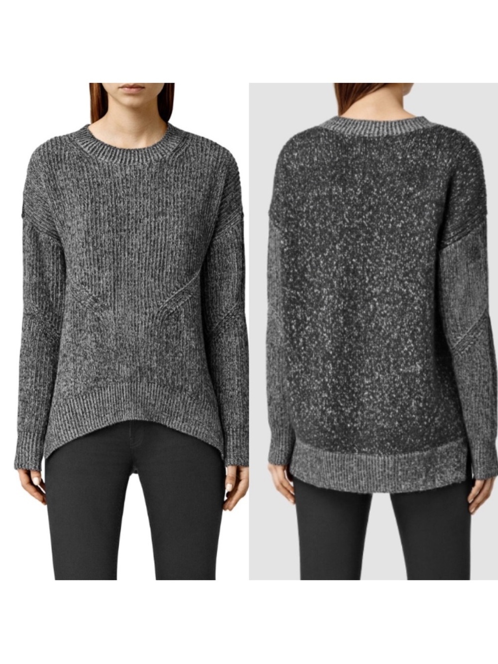 AllSaints Gray Velo Jumper Sweater Size Large